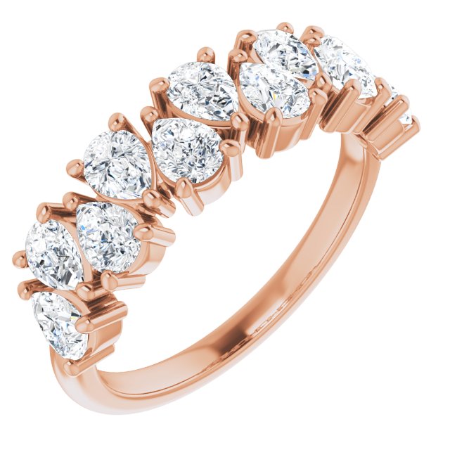 2.31 ct. Pear Cut Diamond Wedding Band-VIRABYANI